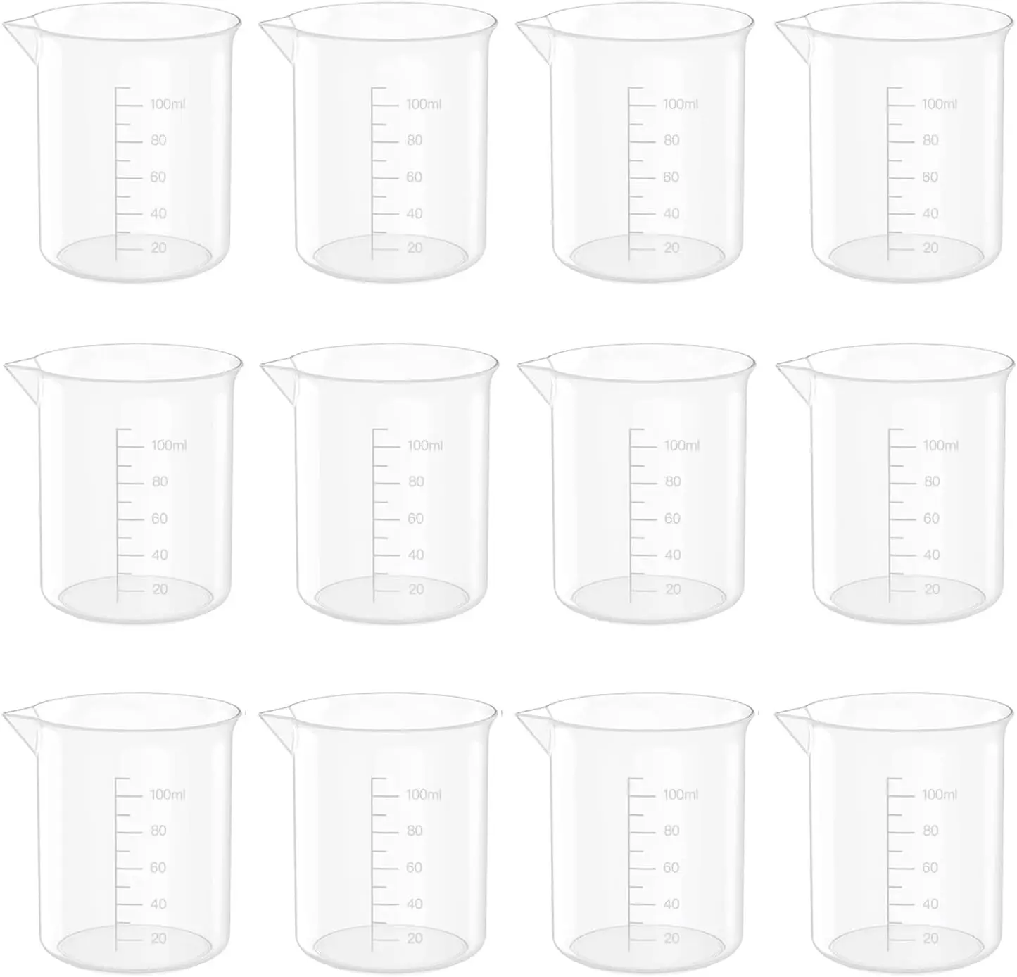 Набор из 12 мерных стаканов из прозрачного пластика, 100 мл, с градуировкой, для научных экспериментов и использования на кухне
Набор из 12 мерных стаканов из прозрачного пластика, 100 мл, с градуировкой, для научных экспериментов и использования на кухне