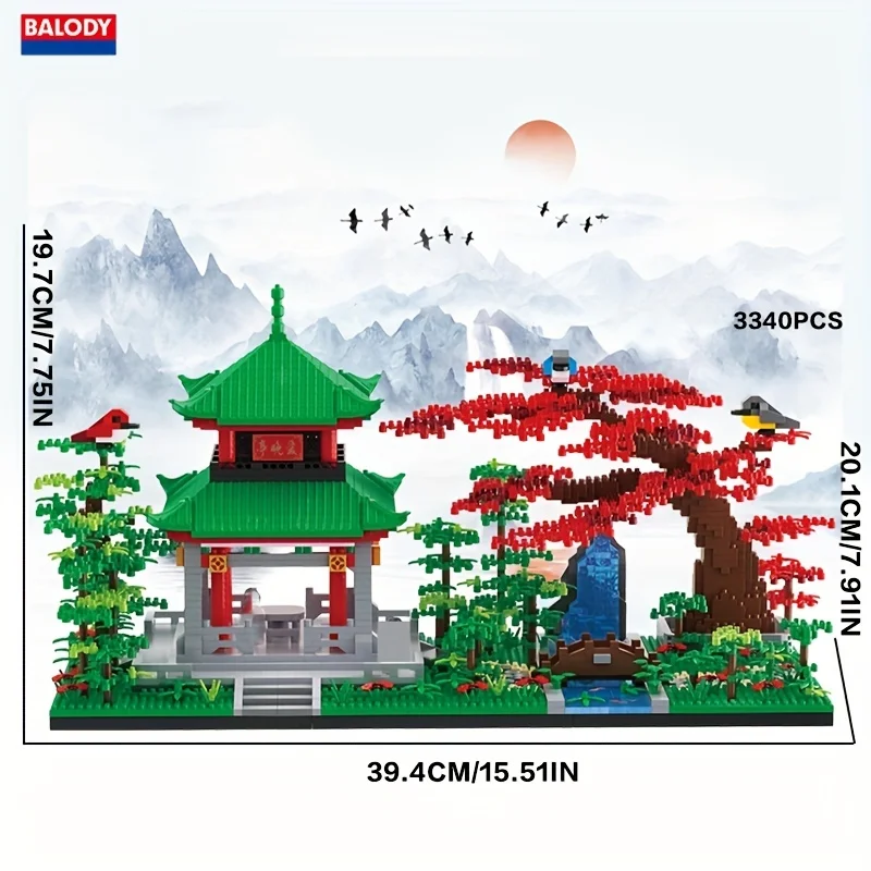 Love Evening Pavilion Tree Garden Bridge River Model Bricks Ancient Chinese Architecture Building Blocks Home Decor Toy Gifts
Love Evening Pavilion Tree Garden Bridge River Model Bricks Ancient Chinese Architecture Building Blocks Home Decor Toy Gifts