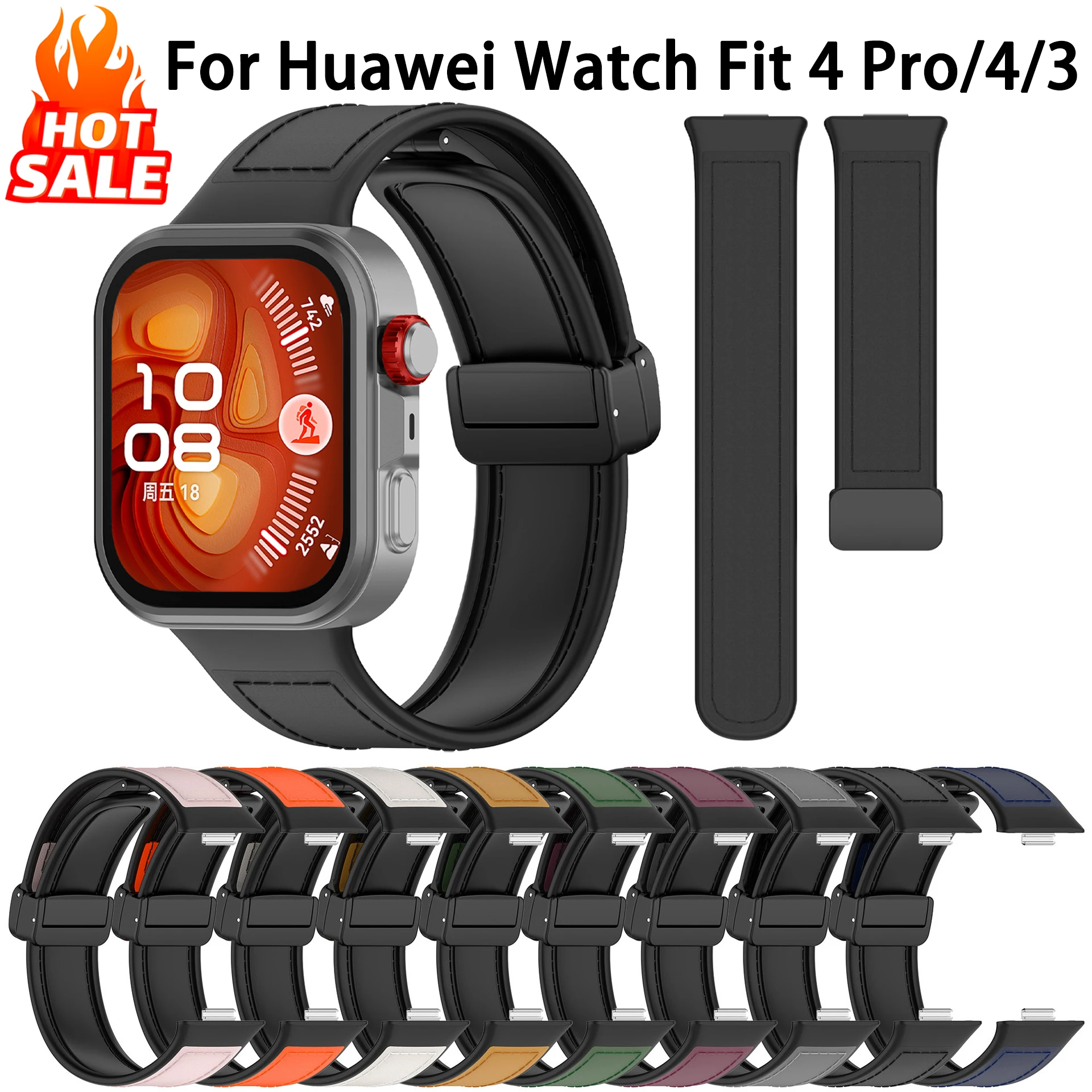 Silicone+Leather For Huawei Watch Fit 4 Pro/4/3 Strap Accessories Replacement Sport Correas Bracelet Huawei fit 3 4 WatchBand
Silicone+Leather For Huawei Watch Fit 4 Pro/4/3 Strap Accessories Replacement Sport Correas Bracelet Huawei fit 3 4 WatchBand