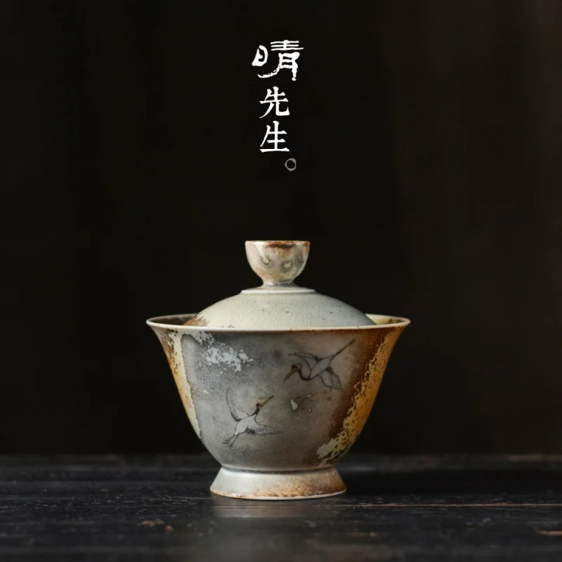 ★Jingdezhen Firewood Kiln Change Hand Painted Crane Tureen Jingdezhen Kung Fu Tea Set Chinese Style Tureen Porcelain Tea Brewing
★Jingdezhen Firewood Kiln Change Hand Painted Crane Tureen Jingdezhen Kung Fu Tea Set Chinese Style Tureen Porcelain Tea Brewing