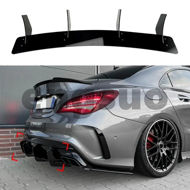 For Mercedes Benz CLA Class W117 C117 CLA220 CLA250 Sport CLA45 AMG Sedan 2016-2019 Car Rear Bumper Lower Diffuser Lip Splitter
For Mercedes Benz CLA Class W117 C117 CLA220 CLA250 Sport CLA45 AMG Sedan 2016-2019 Car Rear Bumper Lower Diffuser Lip Splitter