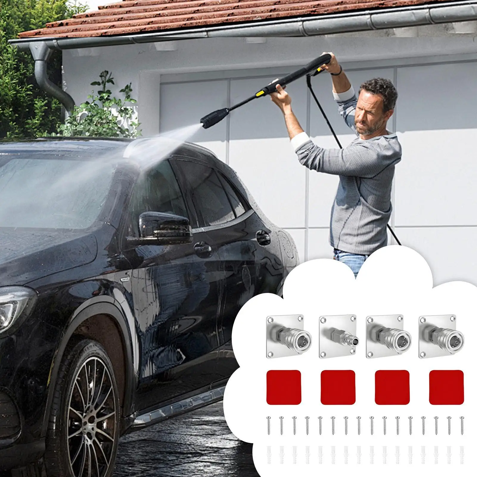 Pressure Washer Holder Wall Mounted Foam Cannon Rack Wall Mounted Pressure Washer Bracket For Home Garage Car Wash Station
Pressure Washer Holder Wall Mounted Foam Cannon Rack Wall Mounted Pressure Washer Bracket For Home Garage Car Wash Station