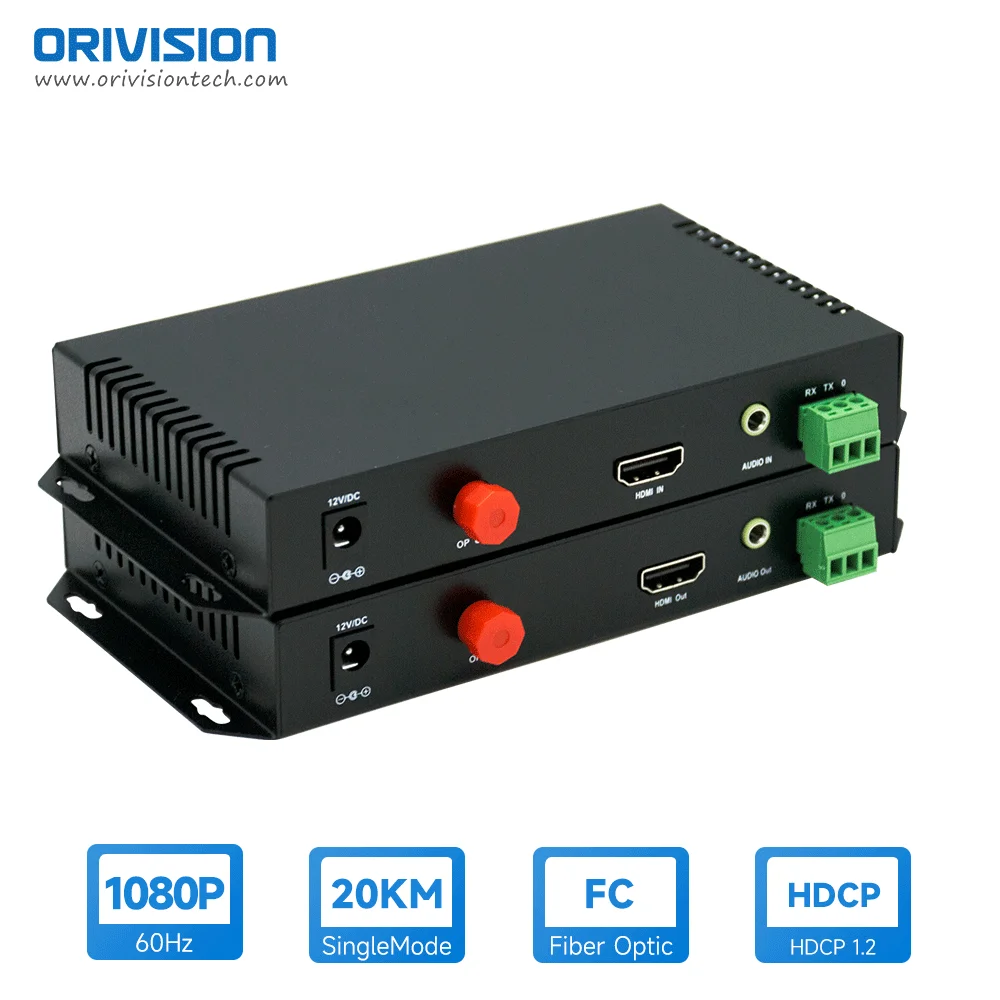 ORIVISION 1080P60 HDMI Extender Over Fiber Optic FC 20KM HDMI Optical Fiber Extender
ORIVISION 1080P60 HDMI Extender Over Fiber Optic FC 20KM HDMI Optical Fiber Extender