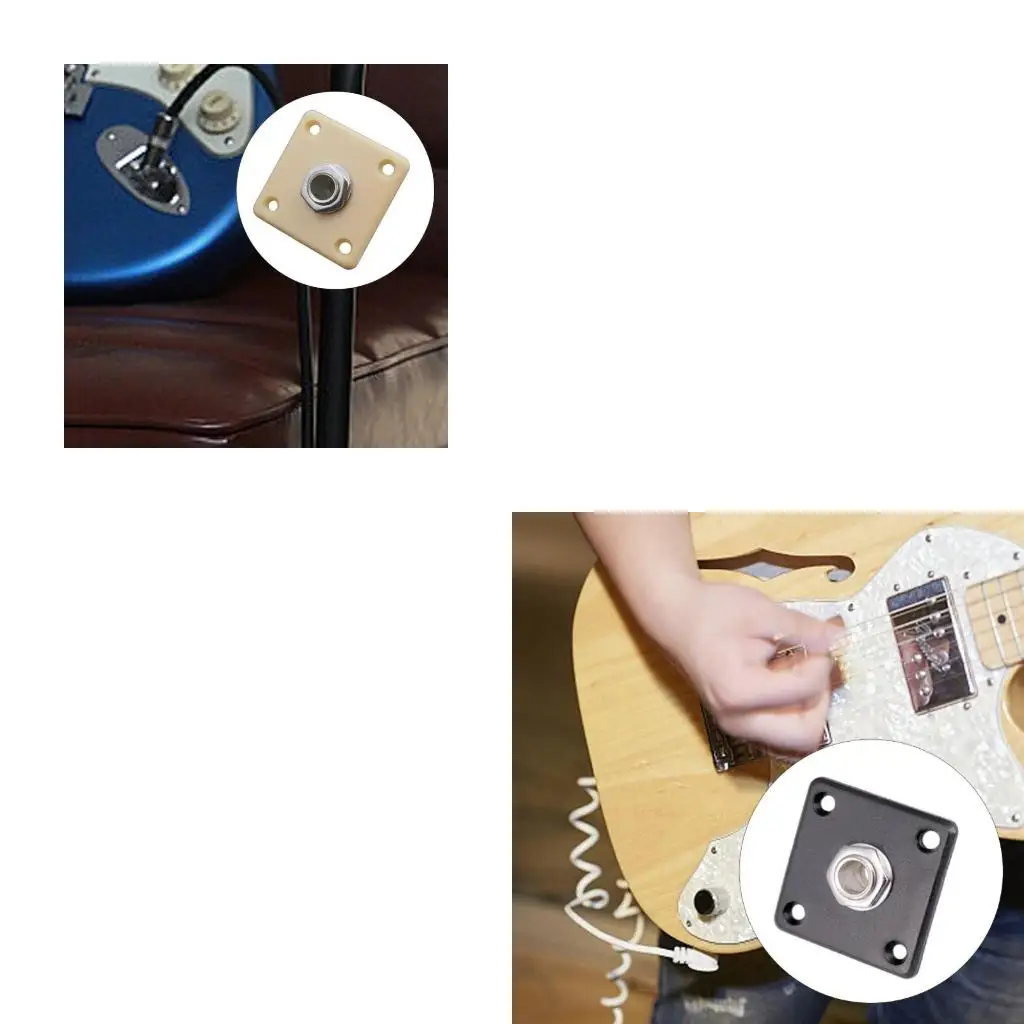 Electric Guitar Output Socket Plate Guitar Sound Connection Port Square Cover