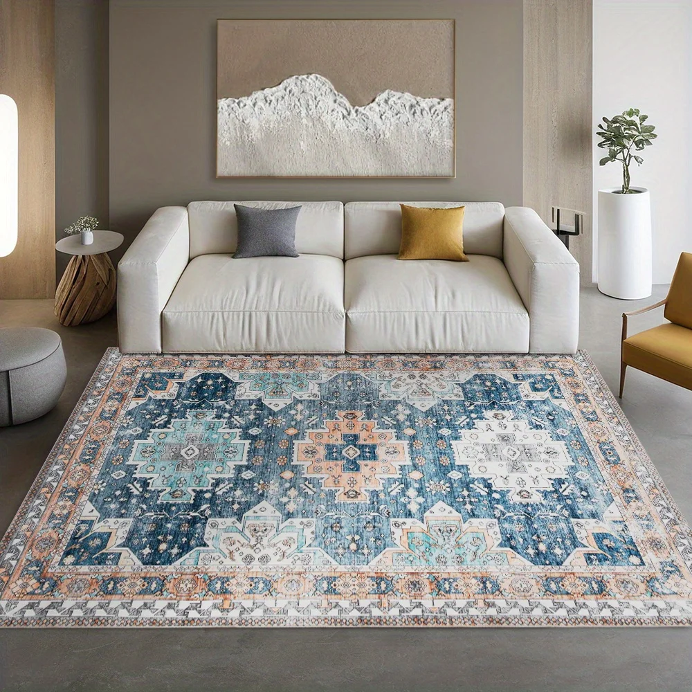 Large Boho Vintage Moroccan-Inspired Blue Beige Turquoise White Checkered - Machine Washable with Non-Slip Backing, Jumbo for Living Room, Bedroom, Dining Area, Beige & Blue Bohemian
Large Boho Vintage Moroccan-Inspired Blue Beige Turquoise White Checkered - Machine Washable with Non-Slip Backing, Jumbo for Living Room, Bedroom, Dining Area, Beige & Blue Bohemian