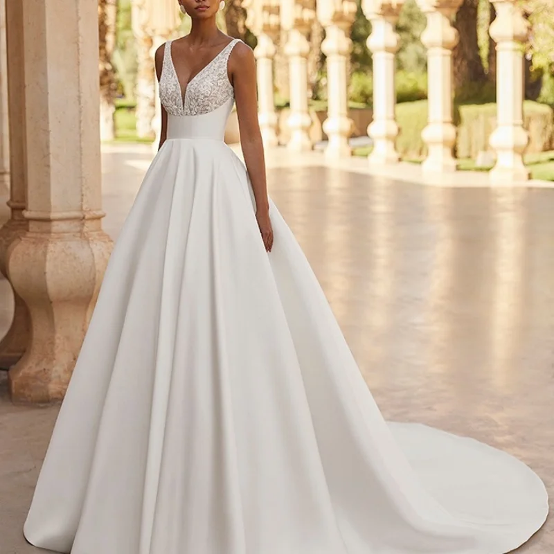 customized luxury ivory white beads Elegant Sweetheart Ball Gown Wedding Dress With applique satin Bridal Gowns
customized luxury ivory white beads Elegant Sweetheart Ball Gown Wedding Dress With applique satin Bridal Gowns