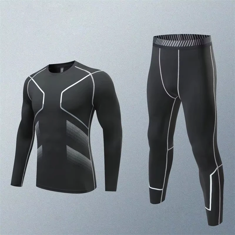 Gym New Men Compression Set Prints Running Tights Workout Breathable Training Tracksuit Long Sleeves Shirts Sports Suits
Gym New Men Compression Set Prints Running Tights Workout Breathable Training Tracksuit Long Sleeves Shirts Sports Suits