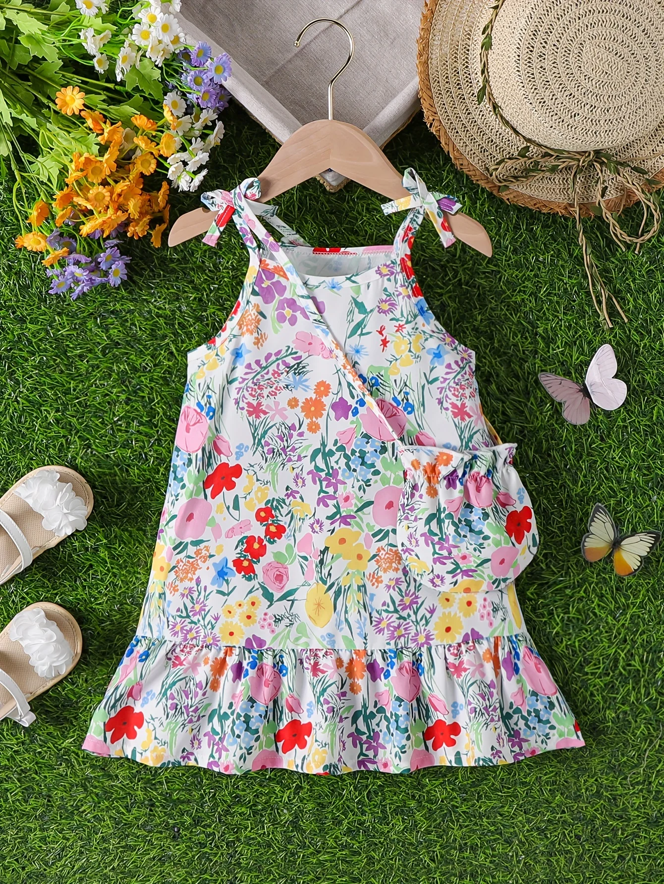 Fashion Summer Sweet Girls Dreamy Flower Print Bow Dress Sundress Slip Dress With Bag Party Gift
Fashion Summer Sweet Girls Dreamy Flower Print Bow Dress Sundress Slip Dress With Bag Party Gift