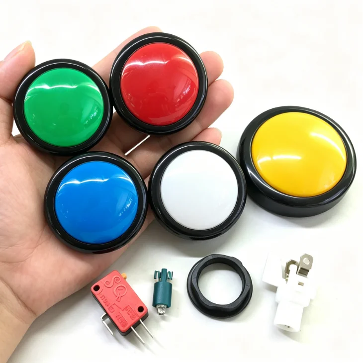 5Pcs 100mm Big Round Arcade Push Button LED Illuminated Game Machine Replacement Button For Jamma Cabinet Arcade DIY Parts
5Pcs 100mm Big Round Arcade Push Button LED Illuminated Game Machine Replacement Button For Jamma Cabinet Arcade DIY Parts
