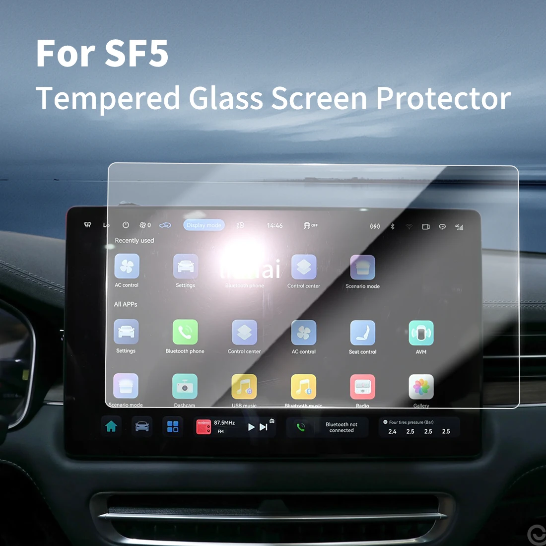 Защитная пленка для экрана Carplay, защитная пленка из закаленного стекла, навигатор, автомобильные наклейки, аксессуары для 25, Sailux SF5
Защитная пленка для экрана Carplay, защитная пленка из закаленного стекла, навигатор, автомобильные наклейки, аксессуары для 25, Sailux SF5