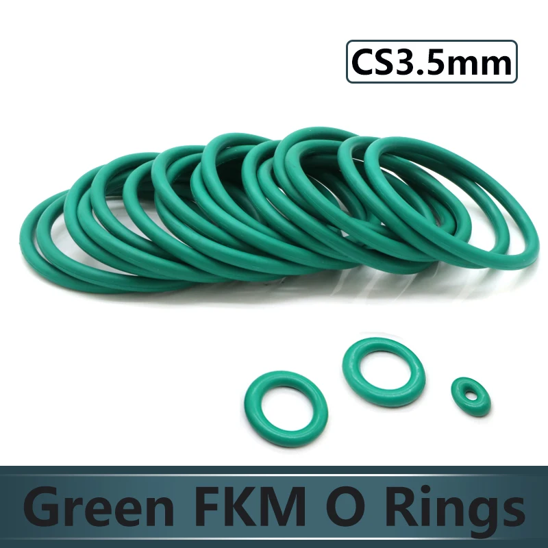 10pcs FKM O Ring Green Sealing Gasket CS 3.5mm OD 10~100mm Oil Resistant High Temperature Resistance Fluorine Rubber O Rings
10pcs FKM O Ring Green Sealing Gasket CS 3.5mm OD 10~100mm Oil Resistant High Temperature Resistance Fluorine Rubber O Rings