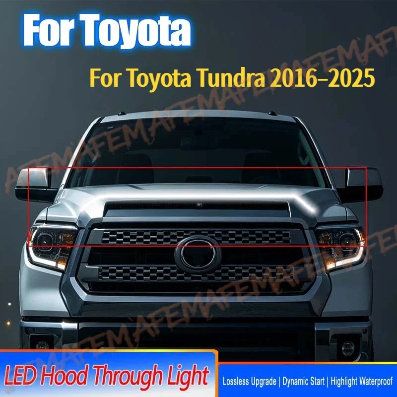 For Toyota Tundra 2016-2025 Car Hood Light Strip Auto 12V LED DRL Daytime Running light Flexible DecorativeAmbient Lamp
For Toyota Tundra 2016-2025 Car Hood Light Strip Auto 12V LED DRL Daytime Running light Flexible DecorativeAmbient Lamp