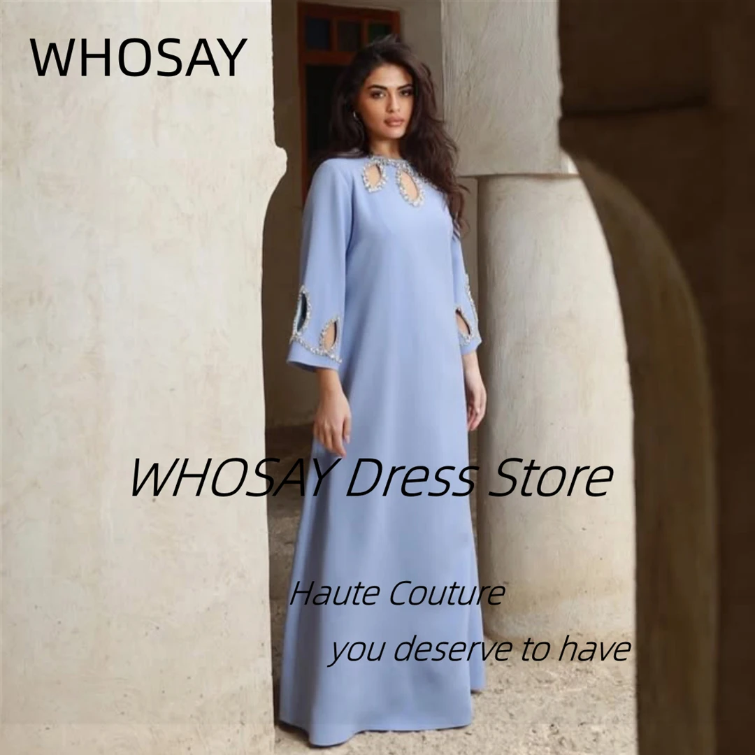 WHOSAY O-Neck Prom Dresses Beaded Keyholes Long Sleeves Evening Gowns Floor Length Special Occasion Dress Customized
WHOSAY O-Neck Prom Dresses Beaded Keyholes Long Sleeves Evening Gowns Floor Length Special Occasion Dress Customized