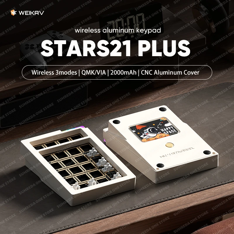 Weikav Stars21 Plus PAD Беспроводная алюминиевая клавиатура Bluetooth 2,4G Проводная RGB с возможностью горячей замены 2000 мАч QMK VIA Цифровая клавиатура Numpad
Weikav Stars21 Plus PAD Беспроводная алюминиевая клавиатура Bluetooth 2,4G Проводная RGB с возможностью горячей замены 2000 мАч QMK VIA Цифровая клавиатура Numpad