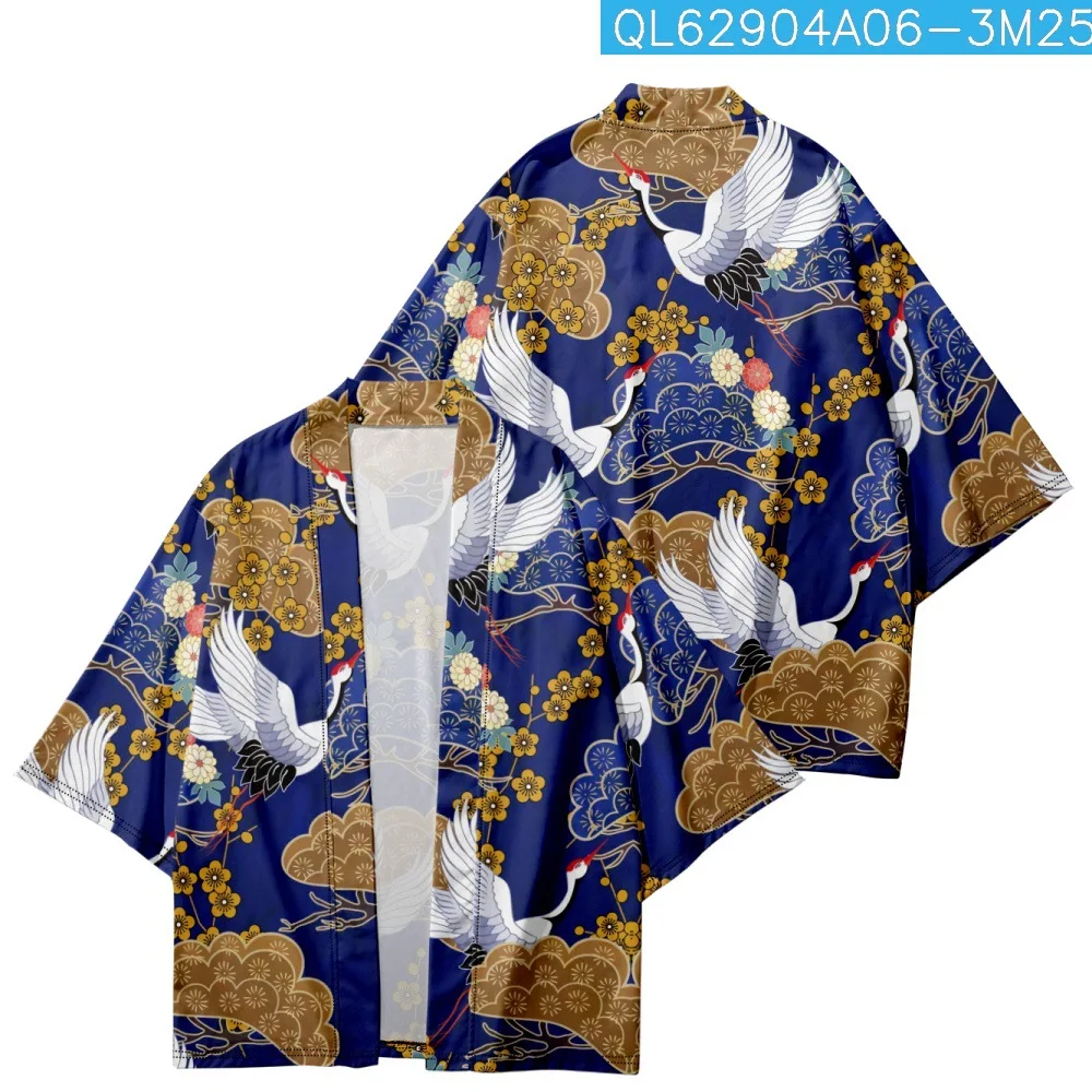 Summer Loose Cosplay Blouse Top Yukata Japanese Streetwear Crane Print Cardigan Women Men Harajuku Samurai Haori Kimono
Summer Loose Cosplay Blouse Top Yukata Japanese Streetwear Crane Print Cardigan Women Men Harajuku Samurai Haori Kimono