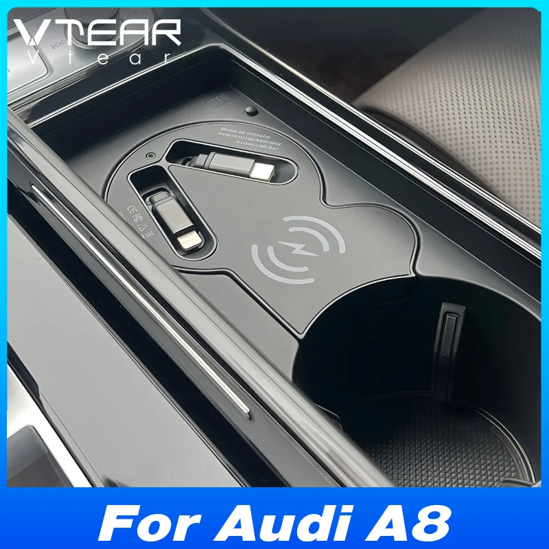 For Audi A8 4N 2018-2025 Car Wireless Charger with Expansion Cable Type-C Port Fast Mobile Phone Charging Adapter Interior Parts
For Audi A8 4N 2018-2025 Car Wireless Charger with Expansion Cable Type-C Port Fast Mobile Phone Charging Adapter Interior Parts