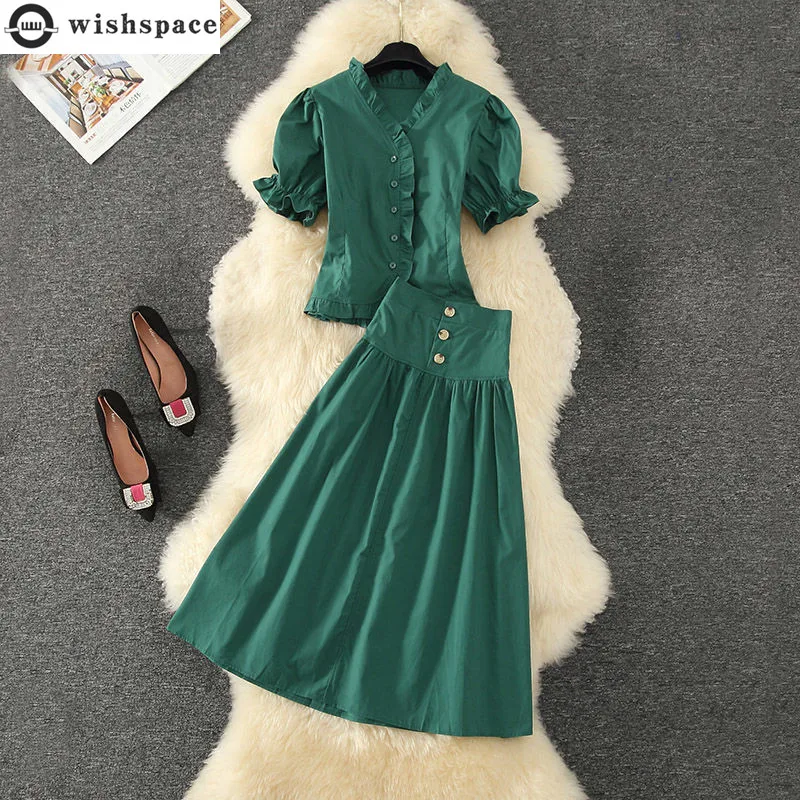 2022 Summer New Ruffle Pleated Chiffon Shirt High Waist Pleated Skirt Two Piece Elegant Women's Dress Set Party Dresses Style
2022 Summer New Ruffle Pleated Chiffon Shirt High Waist Pleated Skirt Two Piece Elegant Women's Dress Set Party Dresses Style