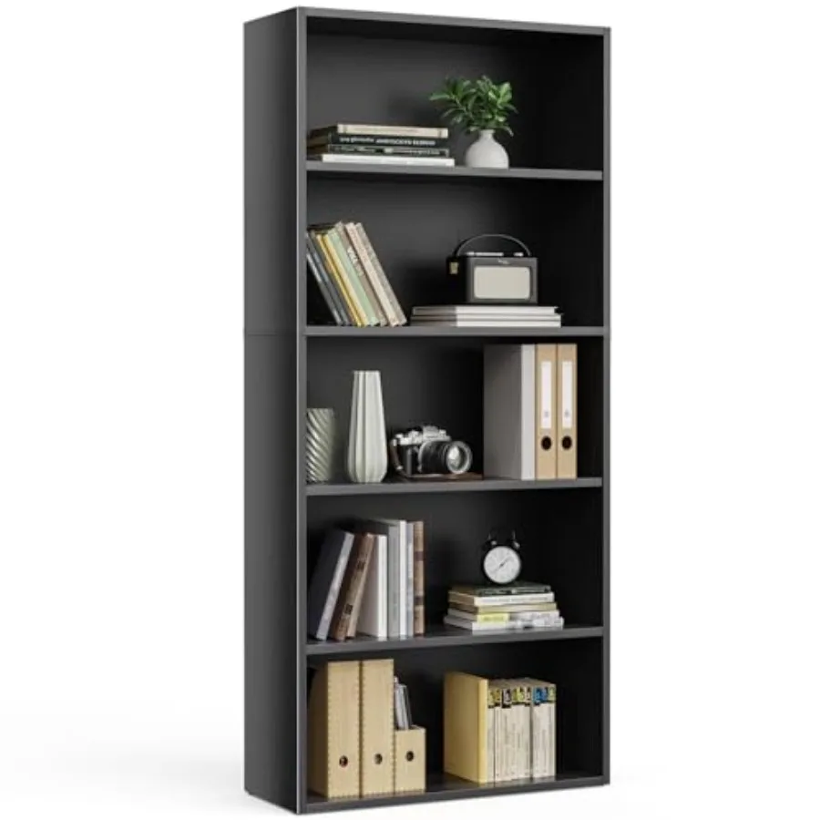 Industrial 5 Shelf Bookcase - Large 53 Inch Tall Floor Standing Open Bookshelf with Anti-Tipping Device for Home Office Living
Industrial 5 Shelf Bookcase - Large 53 Inch Tall Floor Standing Open Bookshelf with Anti-Tipping Device for Home Office Living