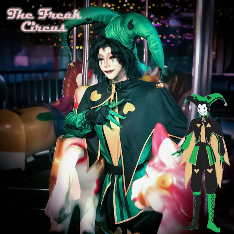 Game The Freak Circus Harlequin Pierrot Cosplay Costume Coat Pants Shawl Hat Foot Cover Full Set Accessories Halloween Outfit
Game The Freak Circus Harlequin Pierrot Cosplay Costume Coat Pants Shawl Hat Foot Cover Full Set Accessories Halloween Outfit