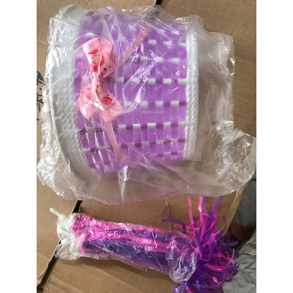 1 set Kids Bicycle Basket Scooter Handlebar Streamer Tassel Children Plastic Stroller Ribbon Braided Basket Bike Accessories
1 set Kids Bicycle Basket Scooter Handlebar Streamer Tassel Children Plastic Stroller Ribbon Braided Basket Bike Accessories
