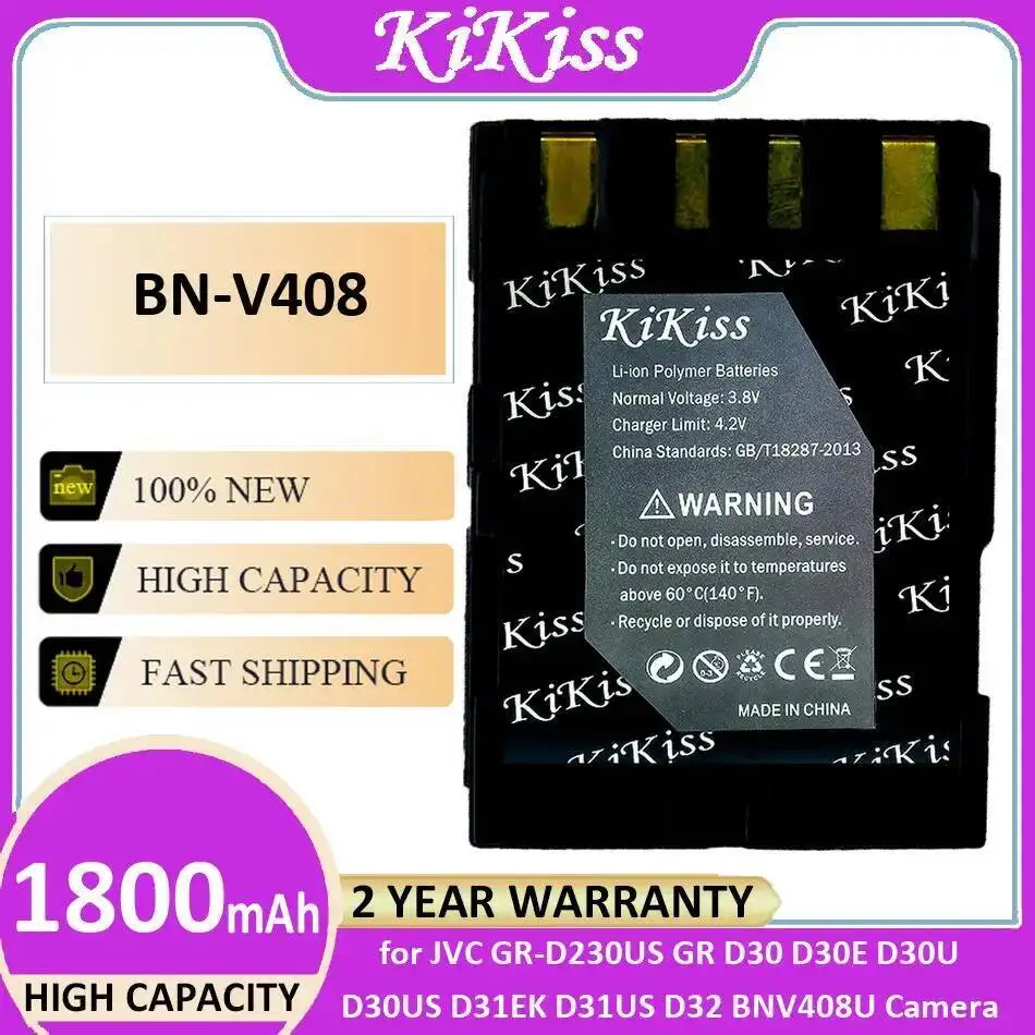Camera Battery BN-V408 1800Mah For Jvc GR-D230US GR D30 D30E D30U D30US D31EK D31US D32 BNV408U
Camera Battery BN-V408 1800Mah For Jvc GR-D230US GR D30 D30E D30U D30US D31EK D31US D32 BNV408U