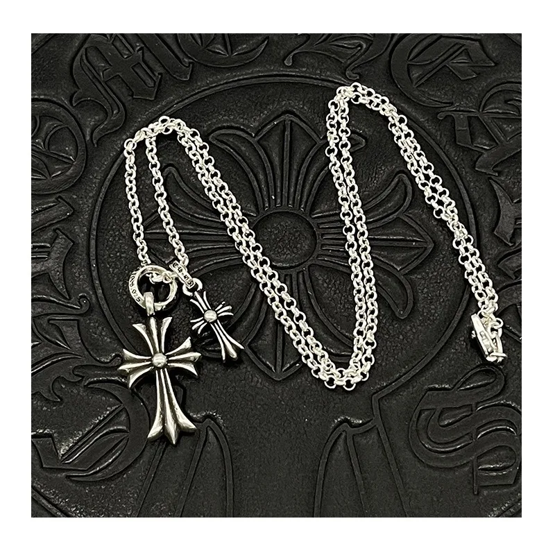 Accessories Diamond-free Double Cross Necklace Thai Silver Vintage Premium Autumn and Winter Sweater Chain Accessories Jewelry
Accessories Diamond-free Double Cross Necklace Thai Silver Vintage Premium Autumn and Winter Sweater Chain Accessories Jewelry