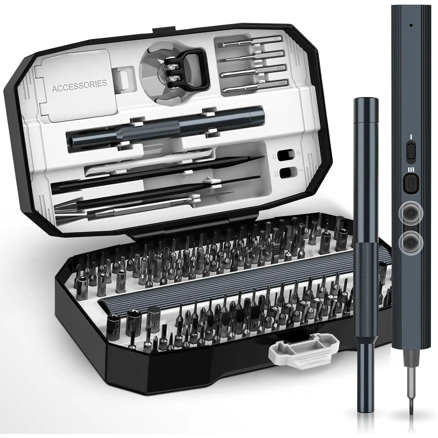 Multi-Functional Electric Screwdriver Set Lithium Battery Cordless Power Tool Kit with LED Light for Home Furniture Assembly
Multi-Functional Electric Screwdriver Set Lithium Battery Cordless Power Tool Kit with LED Light for Home Furniture Assembly