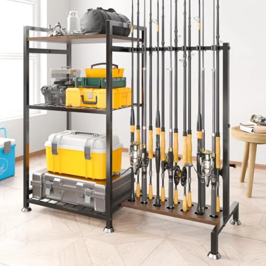 Fishing Rod Holder for 14 Rods Ground Stand Fishing Pole Holders for Garage 2-Sided Vertical Fish Rod Rack for Tackle Box Fishi
Fishing Rod Holder for 14 Rods Ground Stand Fishing Pole Holders for Garage 2-Sided Vertical Fish Rod Rack for Tackle Box Fishi