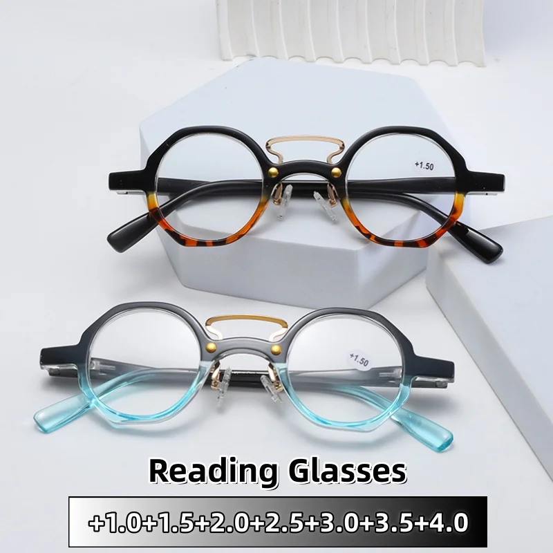 High-definition Anti-Blue Light Presbyopia Glasses Retro and Personalized Small Round Frame High Quality Eyeglasses +1.0 To +4.0
High-definition Anti-Blue Light Presbyopia Glasses Retro and Personalized Small Round Frame High Quality Eyeglasses +1.0 To +4.0