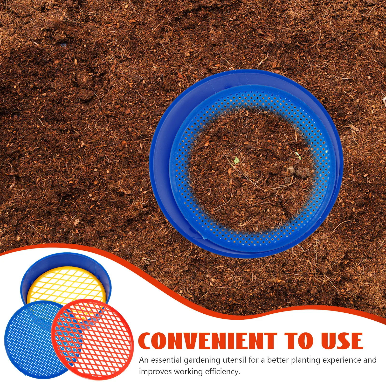 1Set Garden Soil Sifting Tool Plastic Mesh Sieve Manual Soil Strainer Pan for Planting Use Plastic Sifting Pan
1Set Garden Soil Sifting Tool Plastic Mesh Sieve Manual Soil Strainer Pan for Planting Use Plastic Sifting Pan