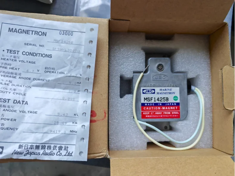 Новый оригинальный морской радиомагнетрон MSF 1425B в наличии
Новый оригинальный морской радиомагнетрон MSF 1425B в наличии