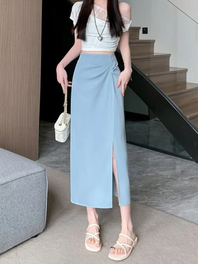 Skirts for Women High Waist Tight Wrap Midi with Slit 2025 Trend Streetwear Stylish Premium A Line Casual Aesthetic Woman Skirt
Skirts for Women High Waist Tight Wrap Midi with Slit 2025 Trend Streetwear Stylish Premium A Line Casual Aesthetic Woman Skirt