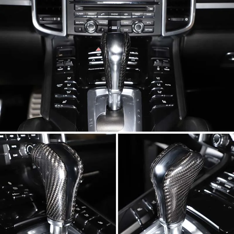 Real Carbon Fiber Car Gear Shift Knob Cover Trim Sticker Fit for Porsche Cayenne 2011-2017 Auto Interior Accessories
Real Carbon Fiber Car Gear Shift Knob Cover Trim Sticker Fit for Porsche Cayenne 2011-2017 Auto Interior Accessories
