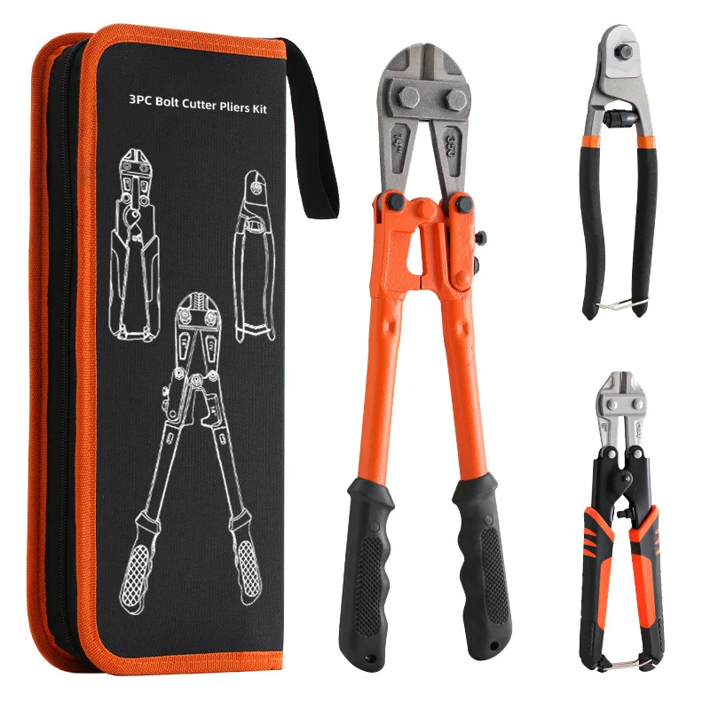 Chromium Vanadium Steel Mini Bolt Cutter 8 Inch Steel Wire Rope Cutter 3 Pcs Set Heavy Duty Wire Cutting Pliers Industrial Use
Chromium Vanadium Steel Mini Bolt Cutter 8 Inch Steel Wire Rope Cutter 3 Pcs Set Heavy Duty Wire Cutting Pliers Industrial Use