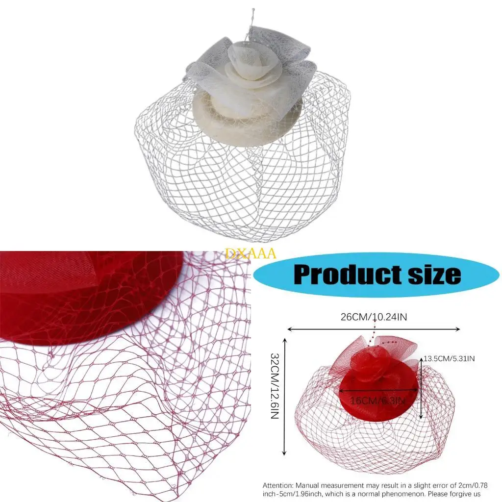 DXAA Stylish Mesh Hairpin Hat Top Decoration Headdress With Sturdy Clip For Adults Special Occasion Outdoor Event
DXAA Stylish Mesh Hairpin Hat Top Decoration Headdress With Sturdy Clip For Adults Special Occasion Outdoor Event