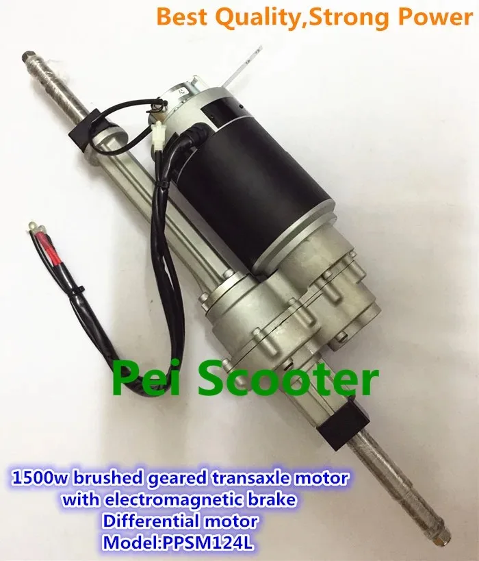 1500w Brushed Geared Mobility Scooter Transaxle Motor Strong Power 1500W With Electromagnetic Brake Differential Motor PPSM124L
1500w Brushed Geared Mobility Scooter Transaxle Motor Strong Power 1500W With Electromagnetic Brake Differential Motor PPSM124L