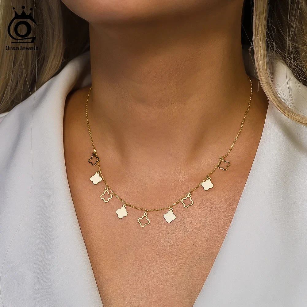 ORSA JEWELS из стерлингового серебра 925 пробы, изысканные четырехлистные подвески в виде клевера, ожерелье, цепочка, шикарные украшения для свадебной вечеринки для женщин BQN24
ORSA JEWELS из стерлингового серебра 925 пробы, изысканные четырехлистные подвески в виде клевера, ожерелье, цепочка, шикарные украшения для свадебной вечеринки для женщин BQN24