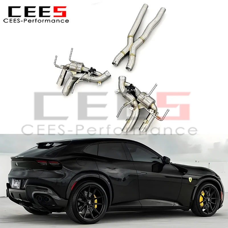 CEES Valvetronic Catback Exhaust Pipes for Ferrari Purosangue FUV V12 6.5L 2022+ Stainless Steel Valved Sport Car Exhaust System
CEES Valvetronic Catback Exhaust Pipes for Ferrari Purosangue FUV V12 6.5L 2022+ Stainless Steel Valved Sport Car Exhaust System