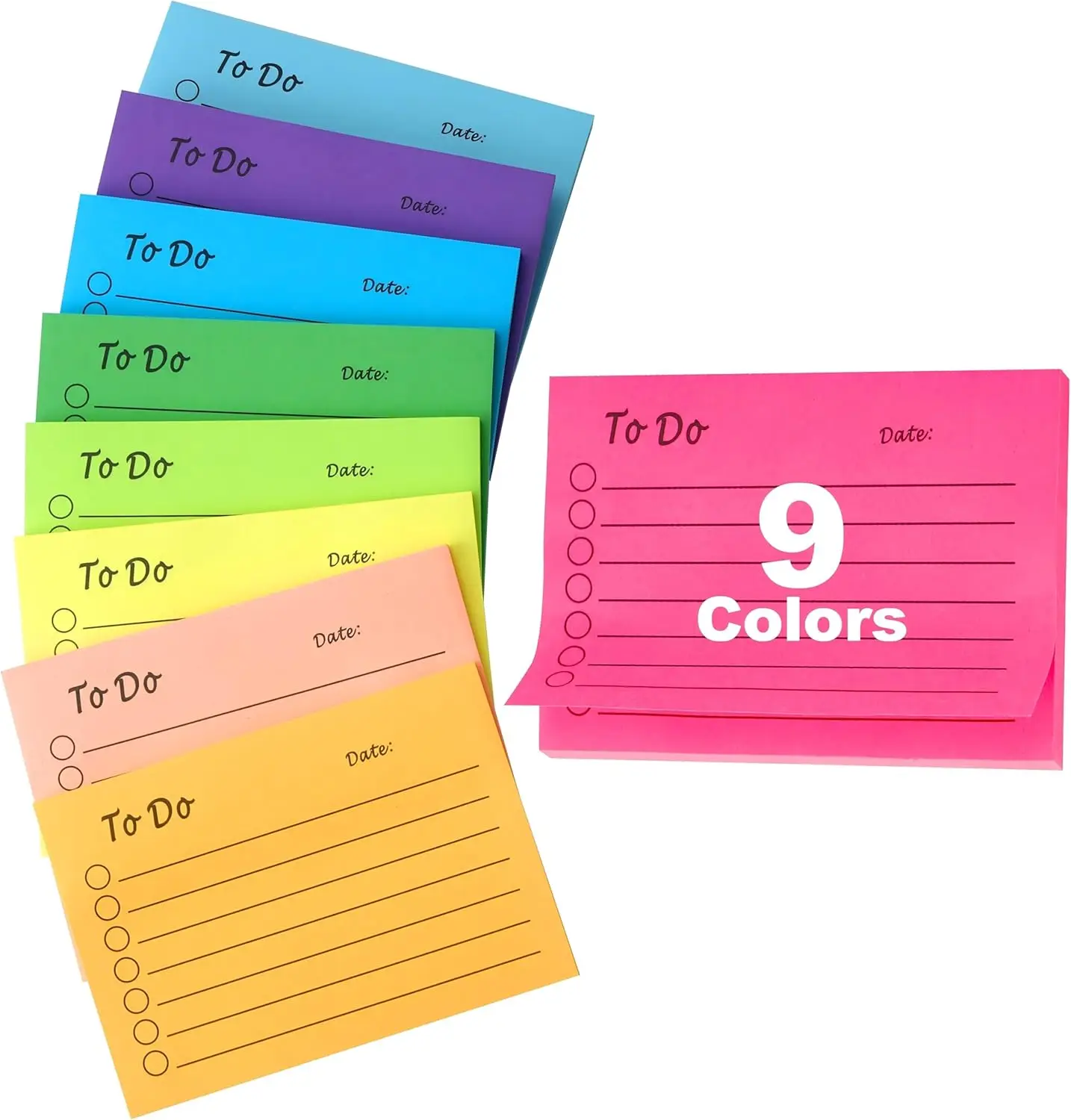 To Do List Sticky Notes, 3"x4", 450 Sheets, Assorted Colors, Lined, Planner Daily Notepad for Daily Planner Home Office Supplies
To Do List Sticky Notes, 3"x4", 450 Sheets, Assorted Colors, Lined, Planner Daily Notepad for Daily Planner Home Office Supplies