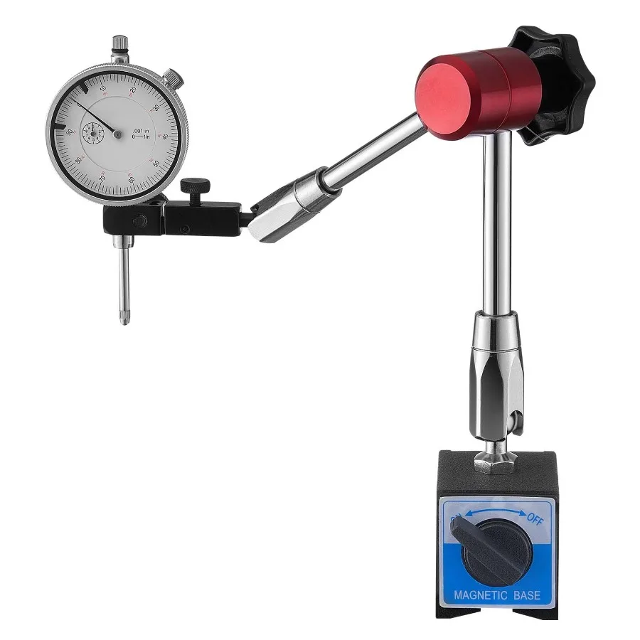 Dial Test Indicator with Magnetic Adjustable Base Stand, 0.001 inch Precision, 0-1 inch Measurement Range, Fine-Tuning Long Arm
Dial Test Indicator with Magnetic Adjustable Base Stand, 0.001 inch Precision, 0-1 inch Measurement Range, Fine-Tuning Long Arm