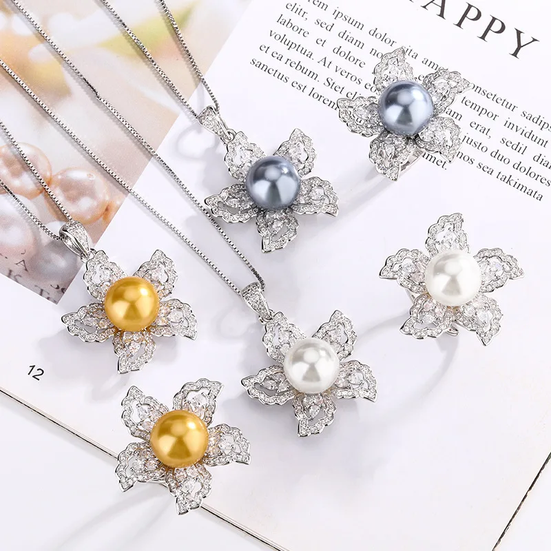 New Pearl Set Jewelry Sunflower Design Necklace Ring High-end Light Luxury Fashion Women's Accessories Wholesale
New Pearl Set Jewelry Sunflower Design Necklace Ring High-end Light Luxury Fashion Women's Accessories Wholesale