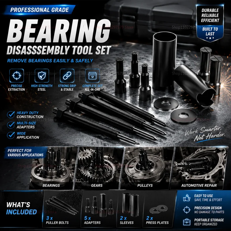 Bicycle Bearing Disassembly Tool Bearing Puller Remove Set Motorcycle Bearing Pulling Extractor Kit Cycling Repair Accessory
Bicycle Bearing Disassembly Tool Bearing Puller Remove Set Motorcycle Bearing Pulling Extractor Kit Cycling Repair Accessory