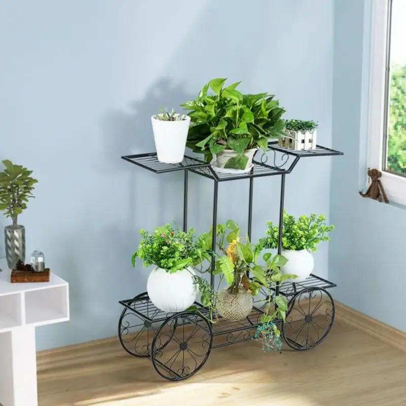 6-Tier Garden Cart Flower Rack Display Decor Pot Plant Holder
6-Tier Garden Cart Flower Rack Display Decor Pot Plant Holder