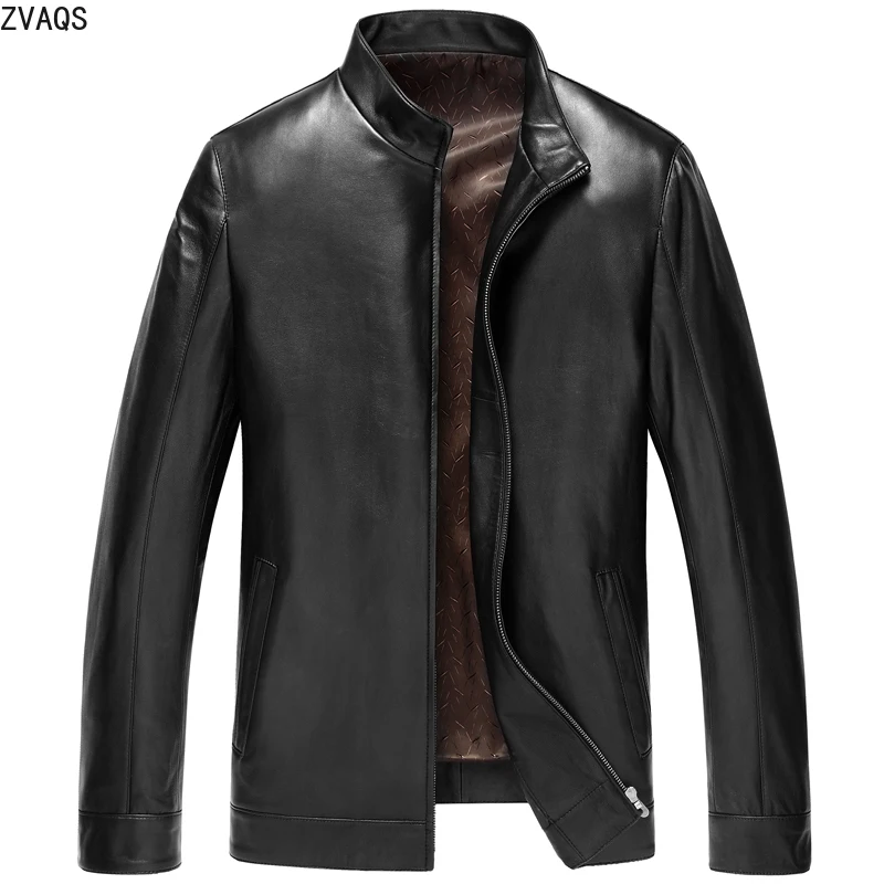 ZVAQS Sheepskin Autumn High-end Men's Thin Leather Jacket Business Casual Men's Lapel Jacket Jaqueta De Couro Masculino Coat
ZVAQS Sheepskin Autumn High-end Men's Thin Leather Jacket Business Casual Men's Lapel Jacket Jaqueta De Couro Masculino Coat