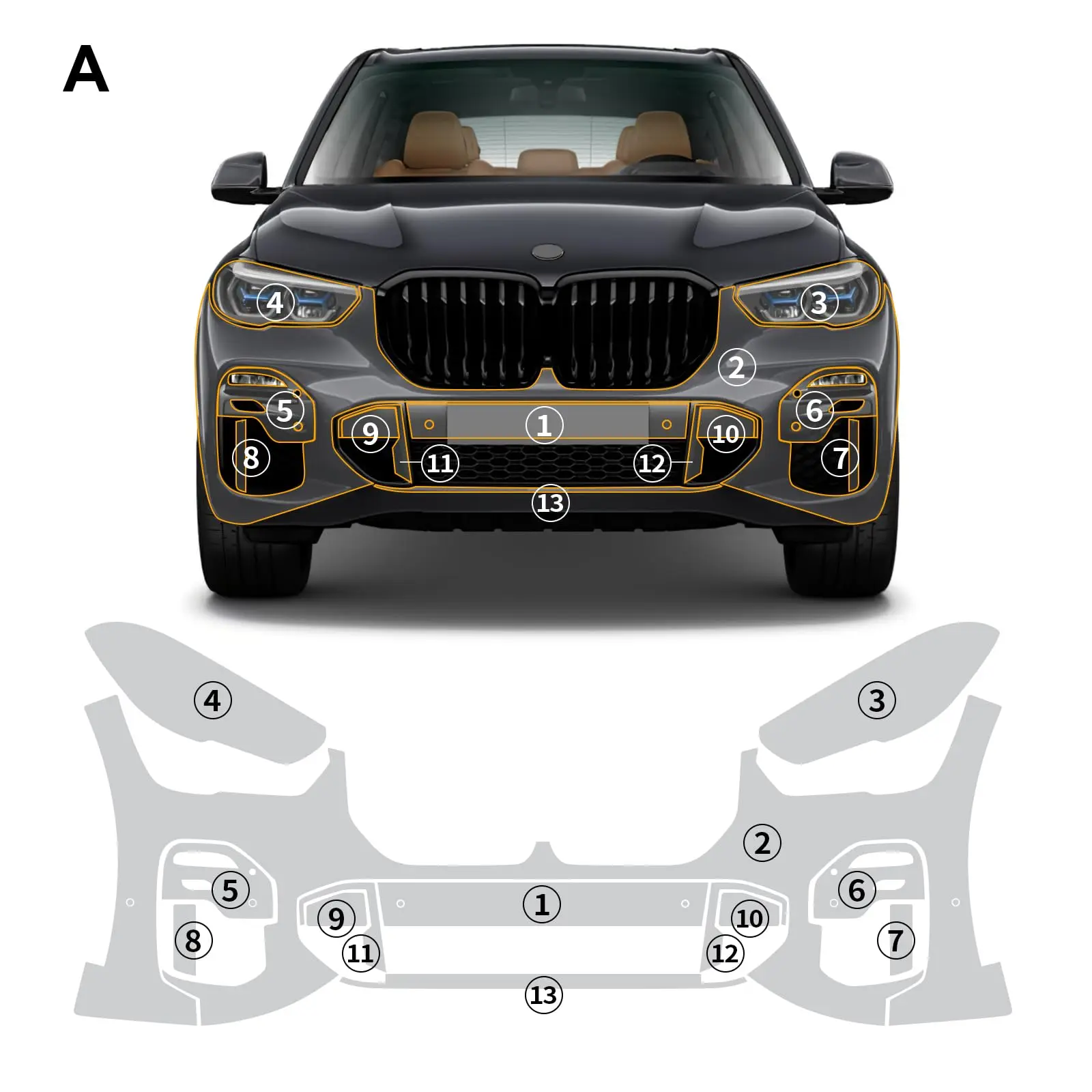 For BMW X5 M Sport G05 2019-2023 TPU Body Bumper Pre-cut Sticker Paint Protection Film PPF Scratch-resistant And Transparent
For BMW X5 M Sport G05 2019-2023 TPU Body Bumper Pre-cut Sticker Paint Protection Film PPF Scratch-resistant And Transparent