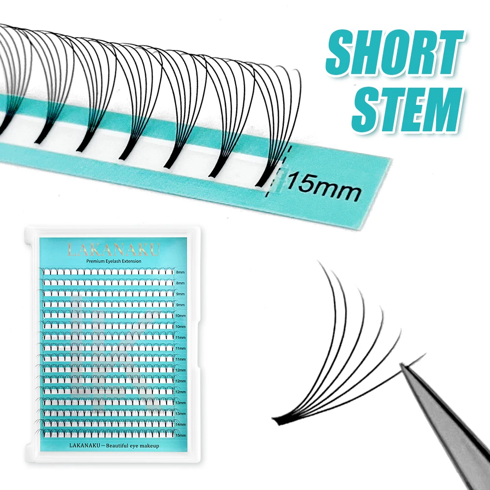 LAKANAKU Premade Fans Lashes Eyelashes Extensions 320 Fans Thin Pointy Base Short Stem Soft Russian Volume Fans Lash
LAKANAKU Premade Fans Lashes Eyelashes Extensions 320 Fans Thin Pointy Base Short Stem Soft Russian Volume Fans Lash