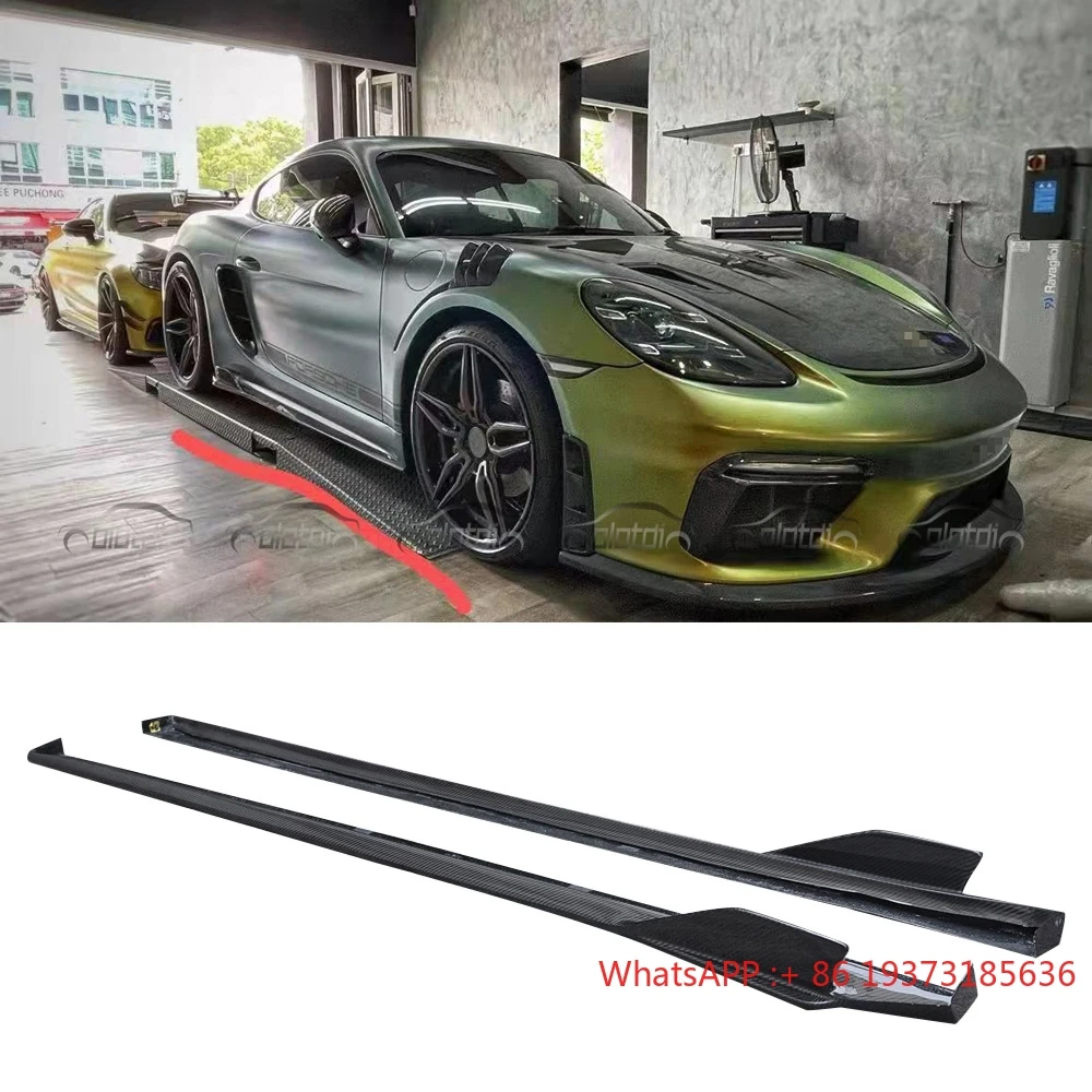 Carbon Fiber Side Skirts Flaps Chin Spoiler Diffuser Car Body Kit for Porsche 718 Boxster Cayman 2016-2022
Carbon Fiber Side Skirts Flaps Chin Spoiler Diffuser Car Body Kit for Porsche 718 Boxster Cayman 2016-2022