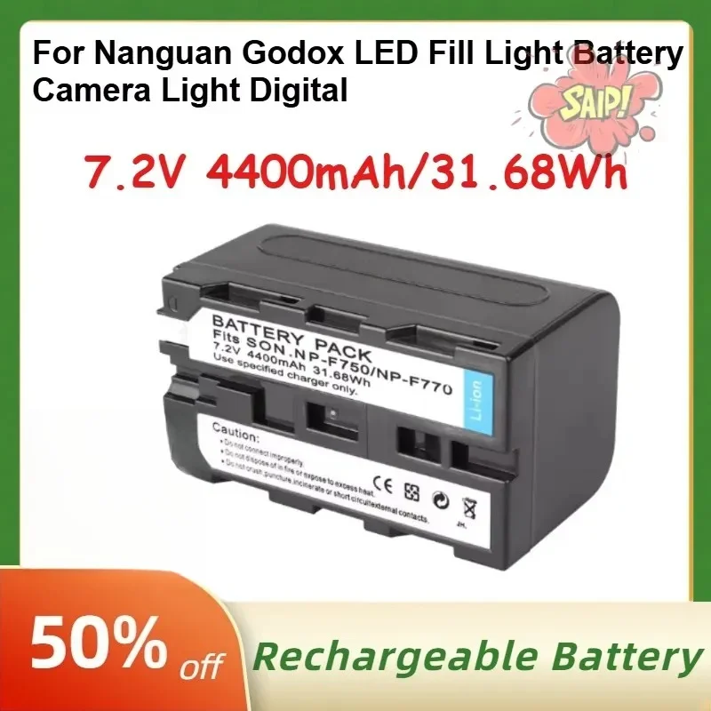7.2V 4400mAh/31.68Wh Rechargeable Li-ion Battery for Nanguan Godox LED Fill Light Battery Camera Light Digital Batteries
7.2V 4400mAh/31.68Wh Rechargeable Li-ion Battery for Nanguan Godox LED Fill Light Battery Camera Light Digital Batteries
