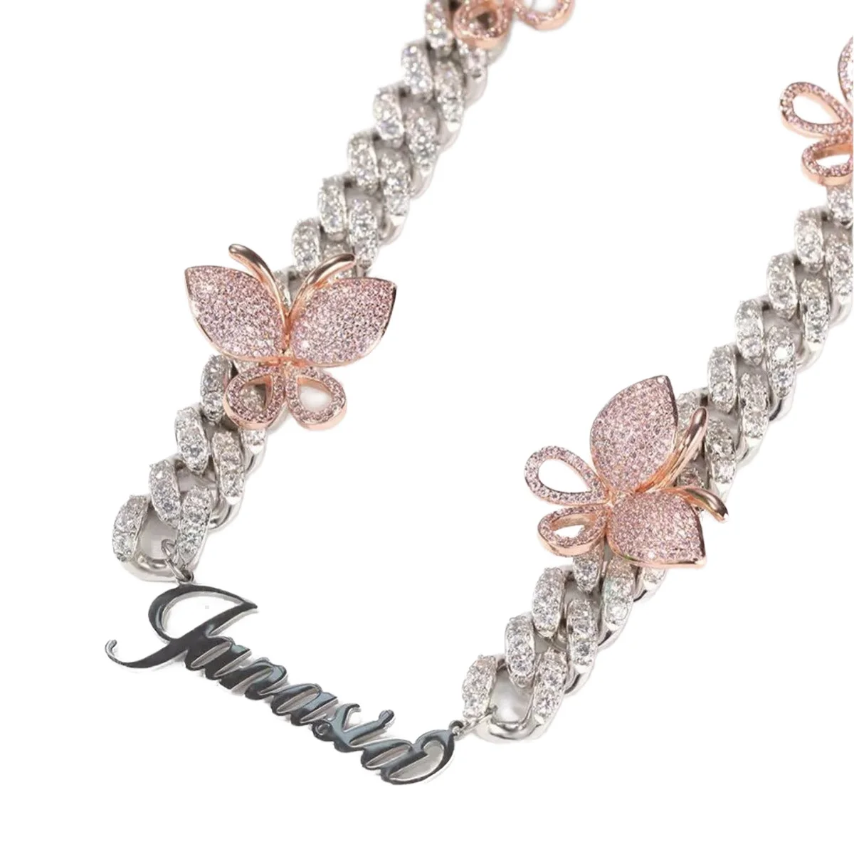 Luxury Icy Butterfly Zircon Choker Necklace Customized Name Initial Pendant Rhinestone Letter Jewelry for Women's Party Gift
Luxury Icy Butterfly Zircon Choker Necklace Customized Name Initial Pendant Rhinestone Letter Jewelry for Women's Party Gift