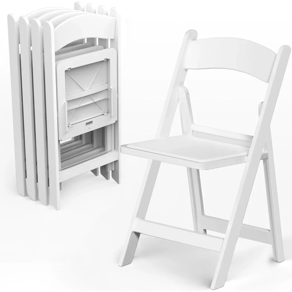 4 Pack Folding Chair with Padded Seat, 550LB Capacity, Commercial Chair Set for Party Wedding Picnic Events, White
4 Pack Folding Chair with Padded Seat, 550LB Capacity, Commercial Chair Set for Party Wedding Picnic Events, White